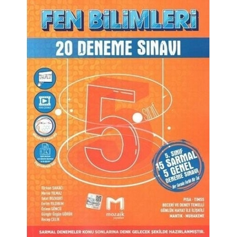 Mozaik Yayınları 5. Sınıf Fen Bilimleri 20 Deneme Komisyon