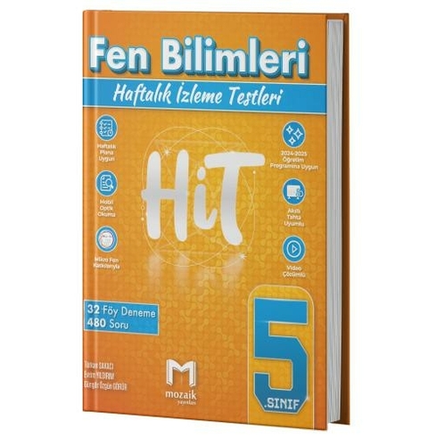 Mozaik Yayınları 5. Sınıf Fen Bilimleri Hit 32 Deneme Türkan Sakacı