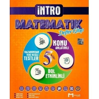 Mozaik Yayınları 5. Sınıf Matematik Intro Defter Kitap Komisyon