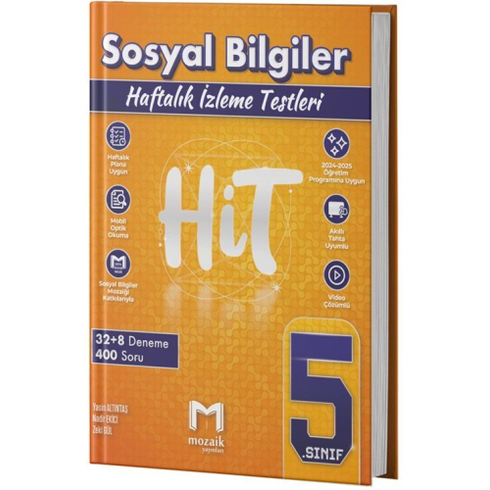 Mozaik Yayınları 5. Sınıf Sosyal Bilgiler Hit 40 Deneme Yasin Altıntaş