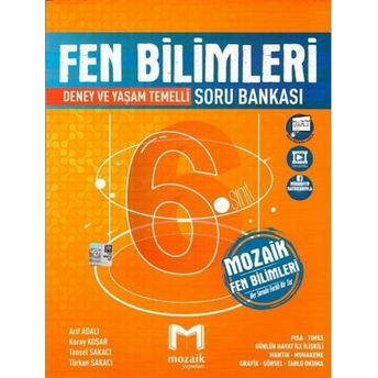 Mozaik Yayınları 6. Sınıf Fen Bilimleri Soru Bankası Arif Adalı