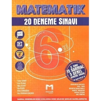 Mozaik Yayınları 6. Sınıf Matematik 20 Li Deneme Komisyon