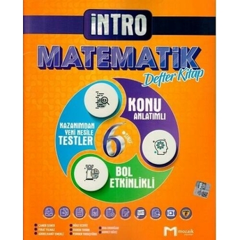 Mozaik Yayınları 6. Sınıf Matematik Intro Defter Kitap Komisyon