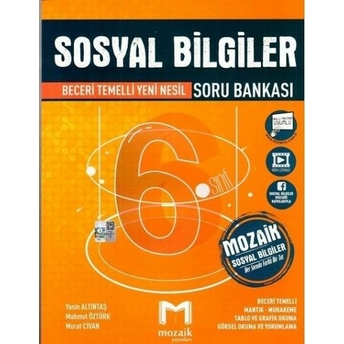 Mozaik Yayınları 6. Sınıf Sosyal Bilgiler Soru Bankası Mahmut Öztürk