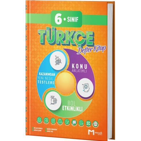 Mozaik Yayınları 6. Sınıf Türkçe Defter Kitap Bilhan Uğurlu