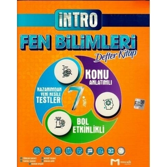 Mozaik Yayınları 7. Sınıf Fen Bilimleri Intro Defter Kitap Merve Yılmaz