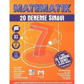 Mozaik Yayınları 7. Sınıf Matematik 20 Li Deneme Komisyon