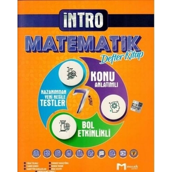 Mozaik Yayınları 7. Sınıf Matematik Intro Defter Kitap Caner Şener