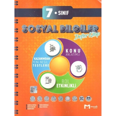 Mozaik Yayınları 7. Sınıf Sosyal Bilgiler Defter Kitap Yasin Altıntaş