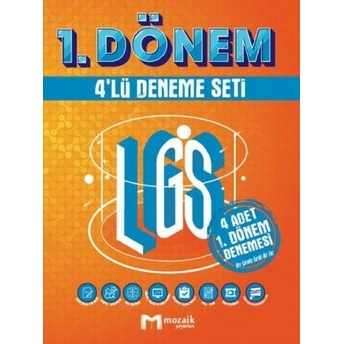 Mozaik Yayınları 8. Sınıf Lgs 1. Dönem 4 Lü Deneme Sınavı Komisyon