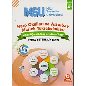 Msü Askeri Öğrenci Aday Belirleme Sınavı Temel Yeterlilik Testi Konu Anlatımlı Kolektif