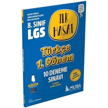 Muba Yayınları 8. Sınıf Lgs Türkçe 1. Dönem Ilk Hasat 10 Deneme Selma Serin