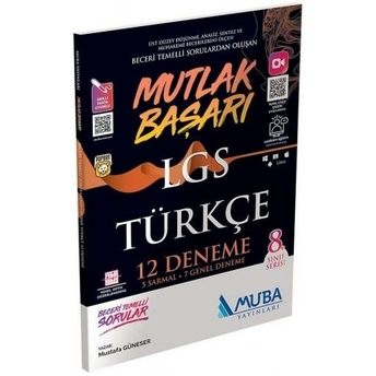 Muba Yayınları 8. Sınıf Lgs Türkçe Mutlak Başarı 12 Deneme Komisyon