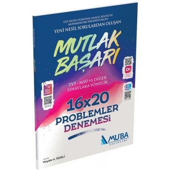 Muba Yayınları Problemler Mutlak Başarı 16X20 Denemesi Haydar A. Iğdeli