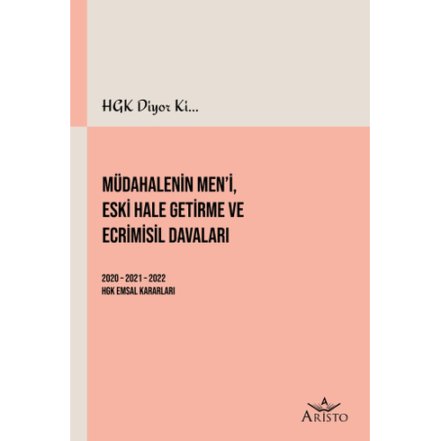 Müdahalenin Men'I, Eski Hale Getirme Ve Ecrimisil Davaları Komisyon