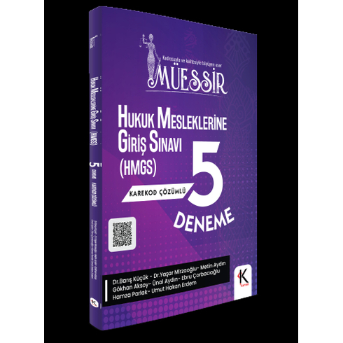 Müessir Hukuk Mesleklerine Giriş Sınavı (Hmgs) 5 Deneme Karekod Çözümlü Barış Küçük