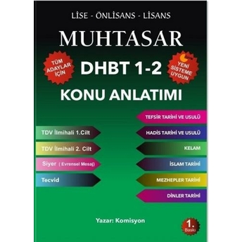 Muhtasar 2020 Dhbt-1-2 Tüm Adaylar Konu Anlatımlı Hazırlık Kitabı Komisyon