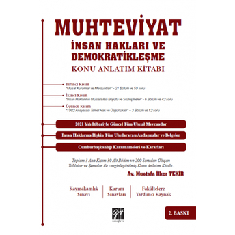 Muhteviyat Insan Hakları Ve Demokratikleşme Konu Anlatım Kitabı M. Ilker Tekir