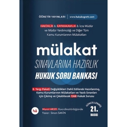 Mülakat Sınavlarına Hazırlık Hukuk Soru Bankası Sinan Sakin