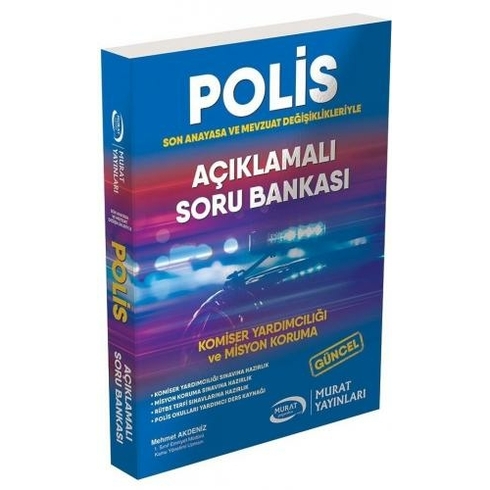 Murat Yayınları Komiser Yardımcılığı Ve Misyon Koruma Açıklamalı Soru Bankası Mehmet Akdeniz