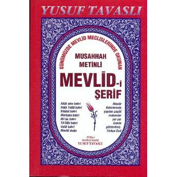 Musahhah Metinli Mevlid-I Şerif (B13) Yusuf Tavaslı