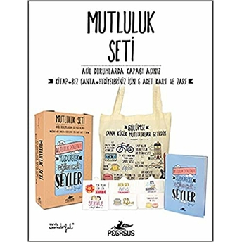 Mutluluk Seti (Kitap Bez Çanta Hediyeleriniz Için 6 Adet Kart Ve Zarf) Mr. Wonderful