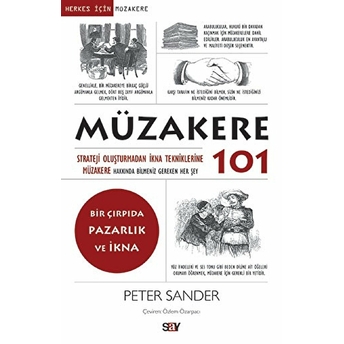 Müzakere 101 Peter Sander