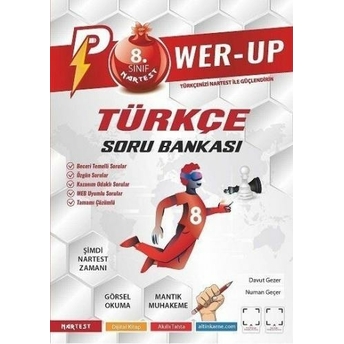 Nartest Yayınları 8. Sınıf Türkçe Power Up Soru Bankası Davut Gezer