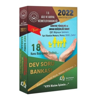 Next Kariyer 2022 2022 T.c. Aile Ve Sosyal Hizmetler Bakanlığı Personeline Yönelik Gys Şef, Bilgisayar Işletmeni, Yurt Yönetim Memuru, V.h.k.i, Şoför 18 Konu Dev Soru Bankası Komisyon