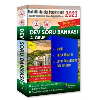 Next Kariyer 2023 Mahalli Idareler Personelinin Görevde Yükselme Ve Unvan Değişikliği Sınavı 4 Grup Dev Soru Bankası Komisyon