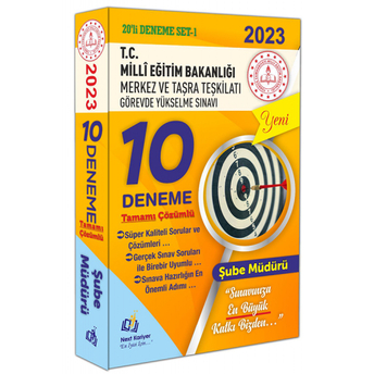 Next Kariyer Yayınları 2023 T.c Milli Eğitim Bakanlığı Merkez Taşra Teşkilatı Görevde Yükselme Sınavı 10'Lu Deneme Set -1 Komisyon