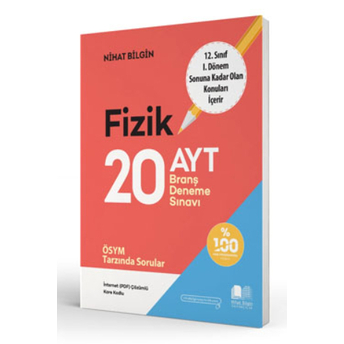 Nihat Bilgin Yayınları Ayt Fizik 20 Deneme Nihat Bilgin