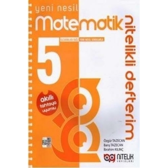 Nitelik Yayınları 5. Sınıf Matematik Nitelikli Defterim Komisyon