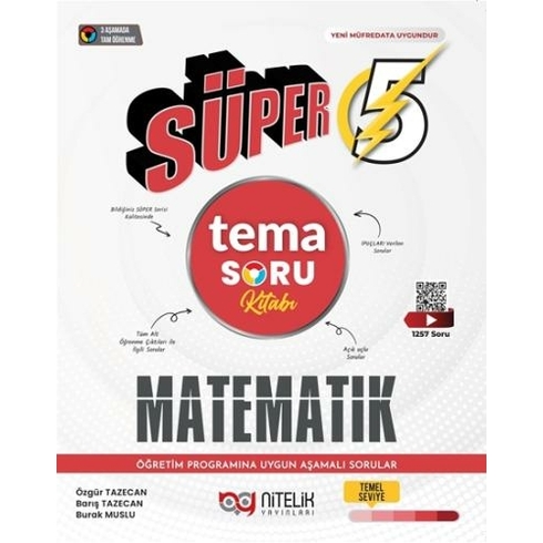 Nitelik Yayınları 5. Sınıf Matematik Süper Tema Soru Kitabı Özgür Tazecan