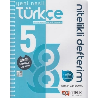 Nitelik Yayınları 5. Sınıf Türkçe Nitelikli Defterim Osman Can Doma