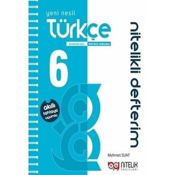 Nitelik Yayınları 6. Sınıf Türkçe Nitelikli Defterim Komisyon