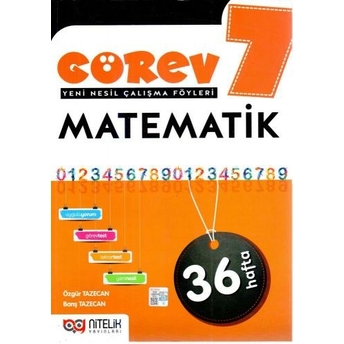 Nitelik Yayınları 7. Sınıf Matematik Görev Yeni Nesil Çalışma Föyleri Komisyon