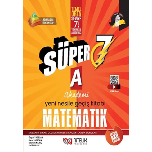 Nitelik Yayınları 7. Sınıf Matematik Süper A Soru Kitabı Özgür Tazecan