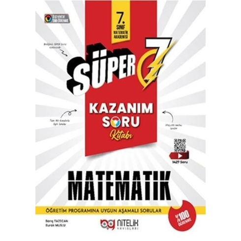 Nitelik Yayınları 7. Sınıf Matematik Süper Yeni Nesil Soru Kitabı Barış Tazecan