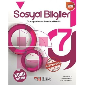 Nitelik Yayınları 7. Sınıf Sosyal Bilgiler Konu Kitabı Komisyon