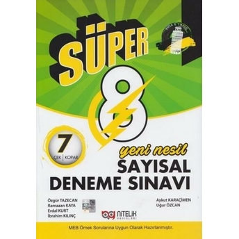 Nitelik Yayınları 8. Sınıf Lgs Sayısal Yeni Nesil Süper 7 Deneme Ramazan Kaya