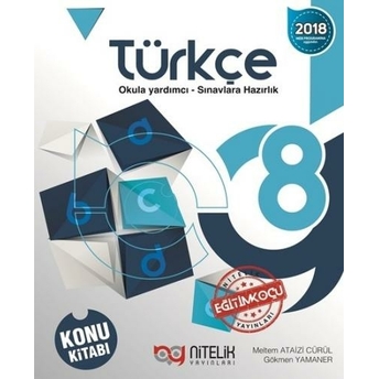 Nitelik Yayınları 8. Sınıf Türkçe Konu Kitabı Komisyon