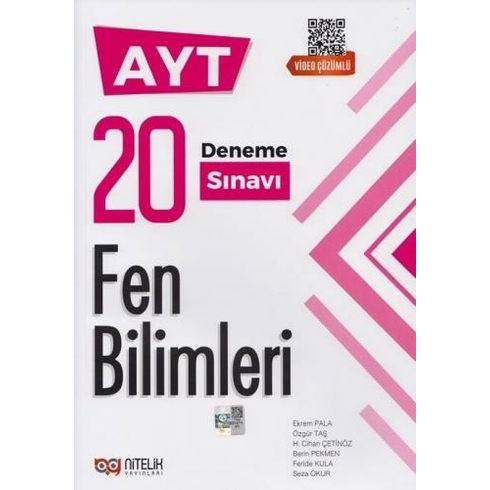 Nitelik Yayınları Ayt Fen Bilimleri 20 Deneme Sınavı Ekrem Pala