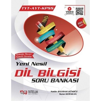 Nitelik Yayınları Tyt Ayt Kpss Dil Bilgisi Soru Bankası Nalan Bayram Gündüz