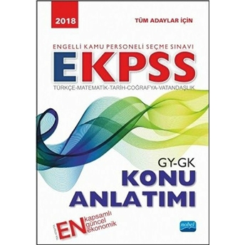 Nobel 2018 Ekpss Genel Kültür Genel Yetenek Konu Anlatımı Kolektif