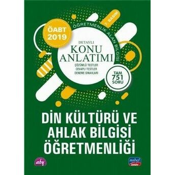 Nobel 2019 Öabt Din Kültürü Ve Ahlak Bilgisi Öğretmenliği - Detaylı Konu Anlatımı (Yeni) Kolektif