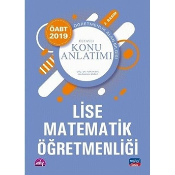 Nobel 2019 Öabt Lise Matematik Öğretmenliği Detaylı Konu Anlatımı (Yeni) Hakan Efe - Kahraman Boğaz