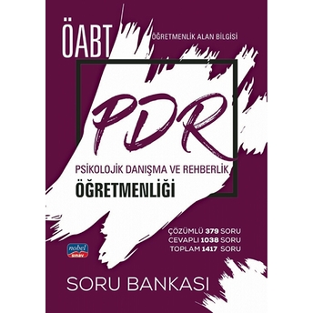 Nobel Sınav Yayınları Öabt Psikolojik Danışma Ve Rehberlik Öğretmenliği Soru Bankası