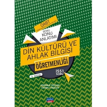 Nobel Yayınevi Din Kültürü Öabt 2020 Konu A.