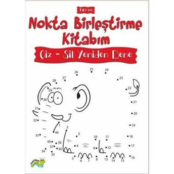 Nokta Birleştirme Kitabım Çiz-Sil Yeniden Dene (Kırmızı) Kolektif